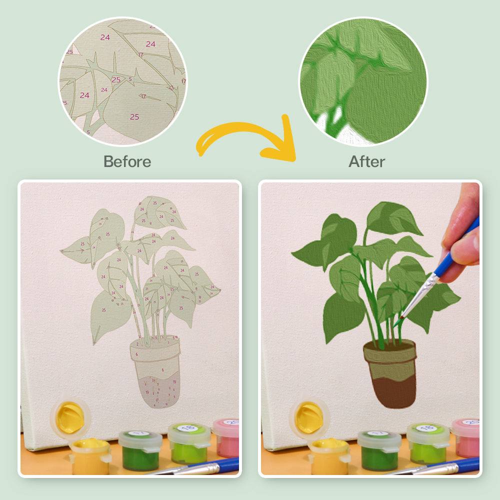 Zelené rastliny (sada 9 kusov)