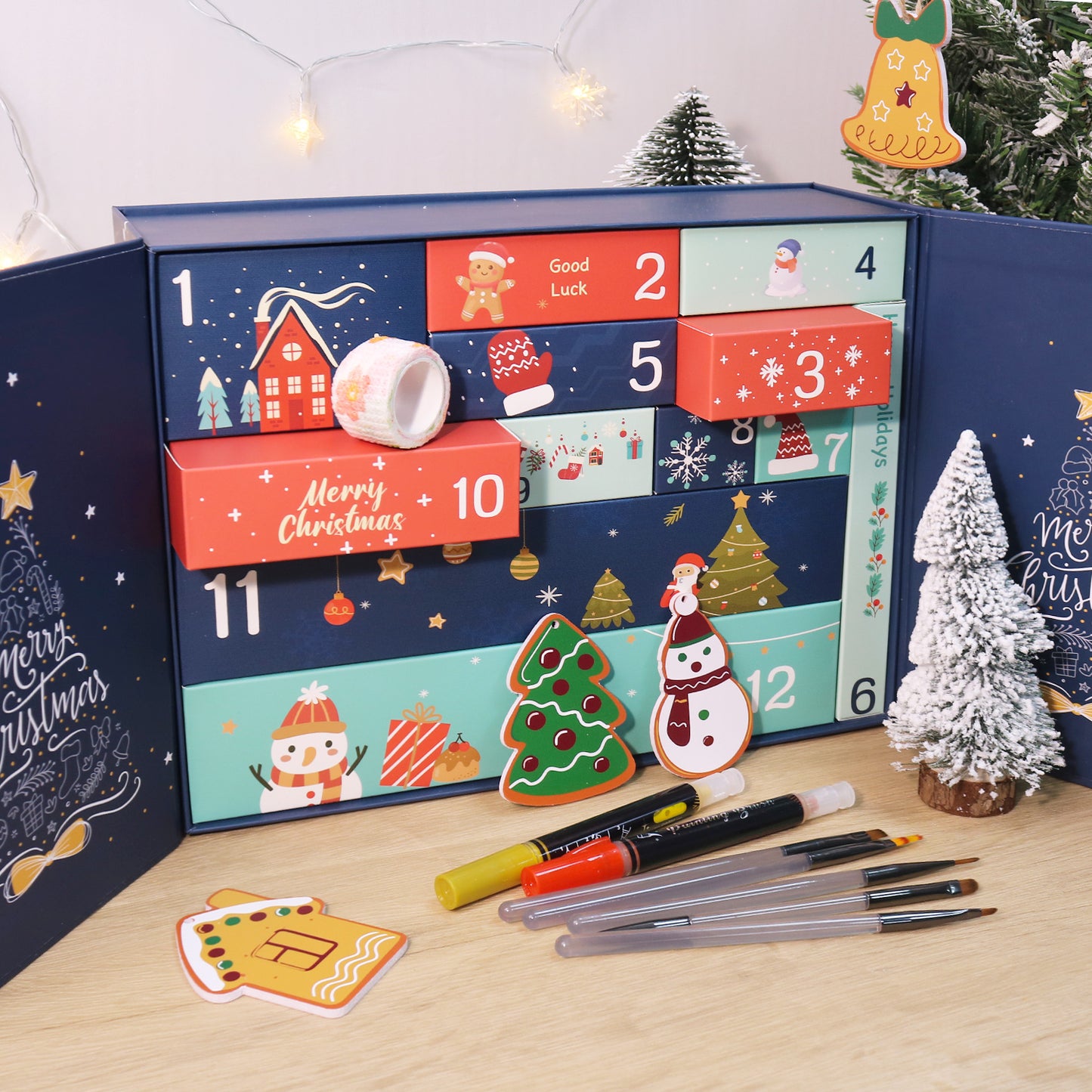 Kreatívna darčeková krabica Adventný kalendár I