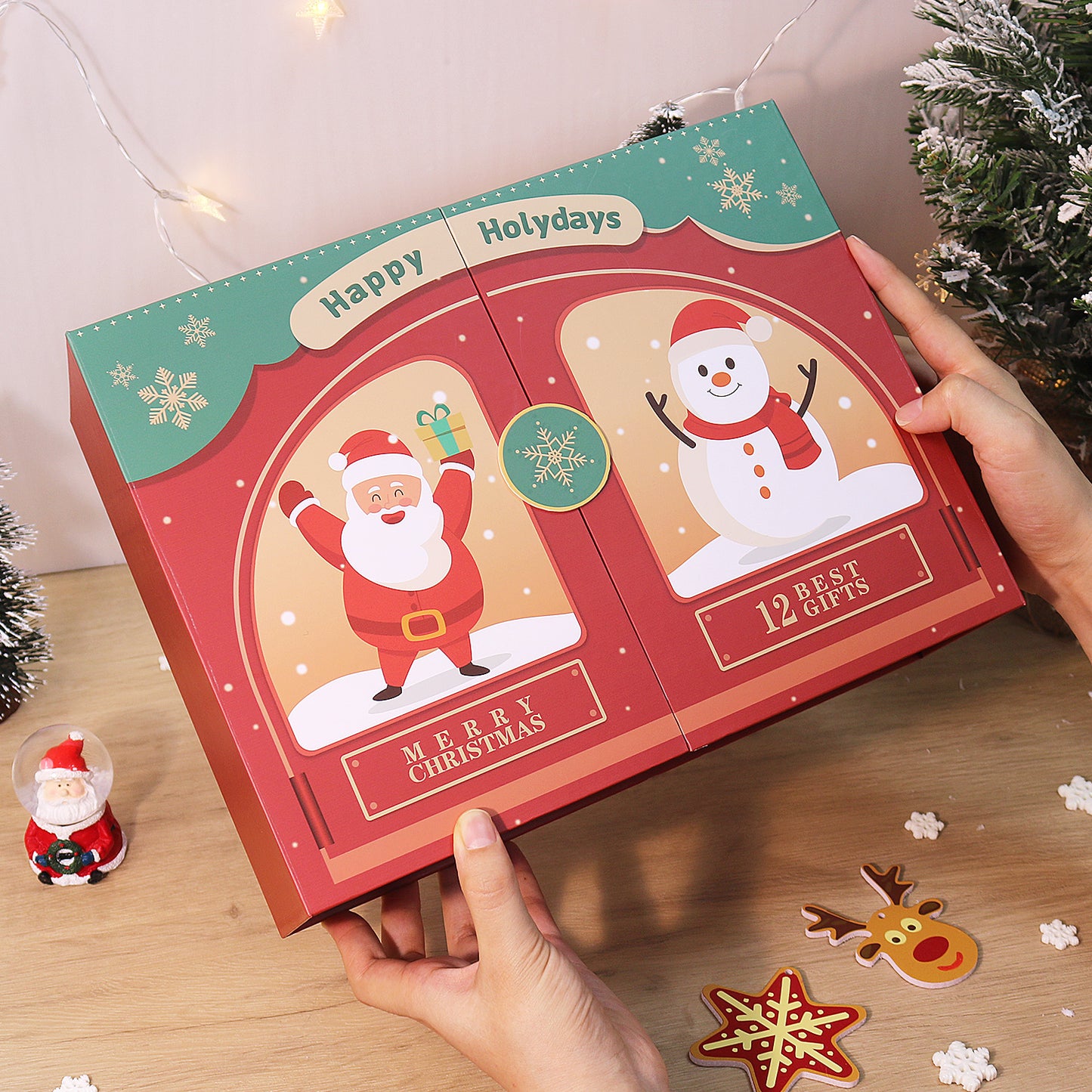 Kreatívna darčeková krabica Adventný kalendár IV