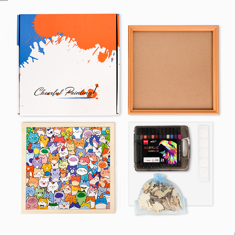 Zmiešané príšery - Drevená farebná skladačka