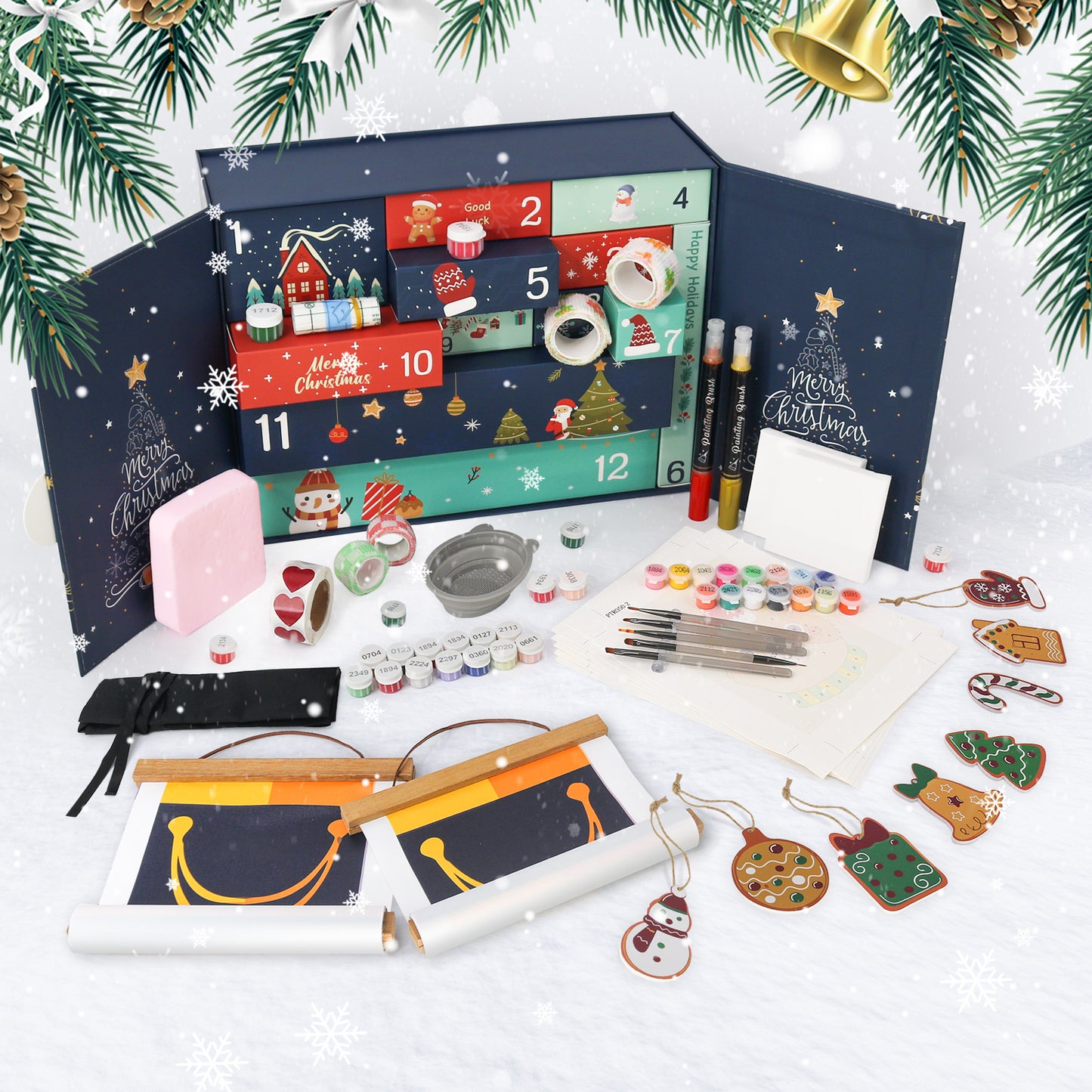 Kreatívna darčeková krabica Adventný kalendár I