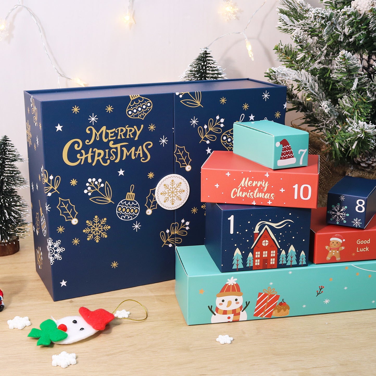 Kreatívna darčeková krabica Adventný kalendár I