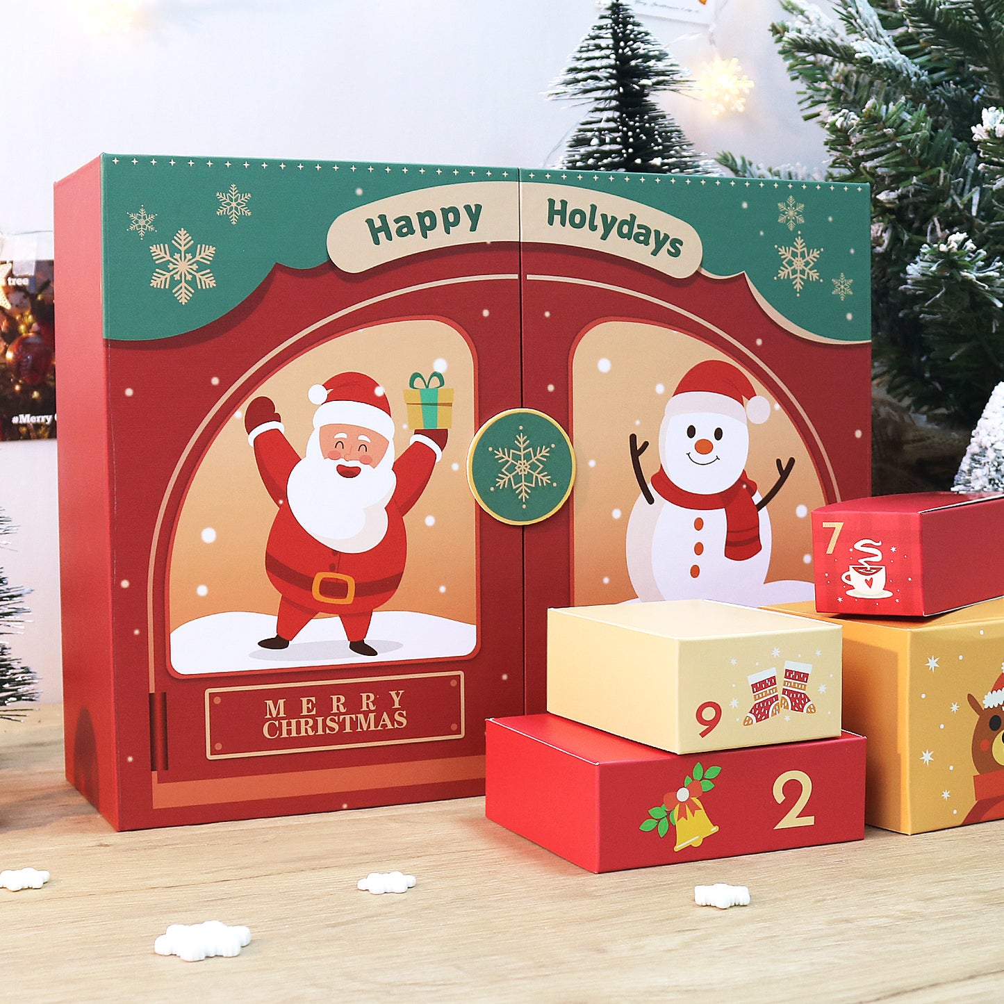 Kreatívna darčeková krabica Adventný kalendár IV
