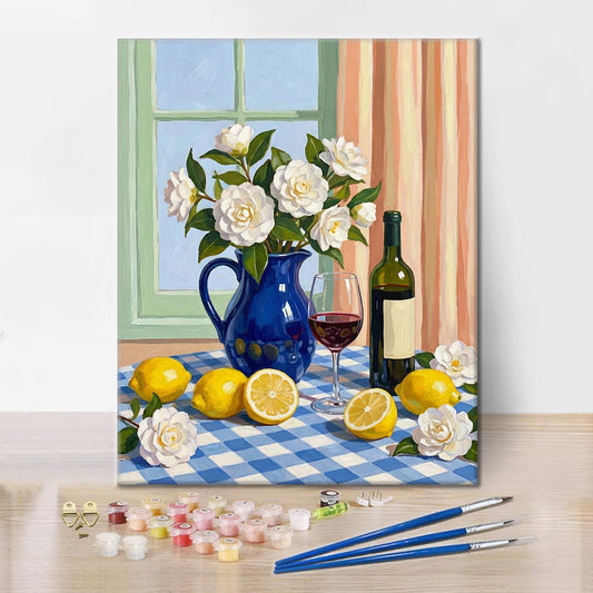 Útulný stôl - Maľovanie podľa čísel