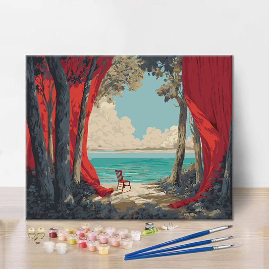 More za oponou - Maľovanie podľa čísel