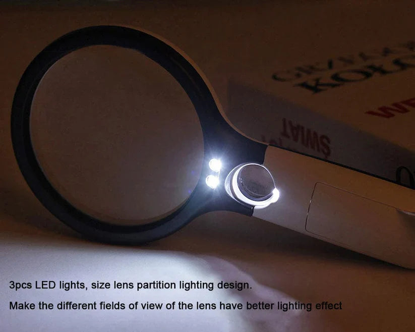 Lupa s LED svetlom