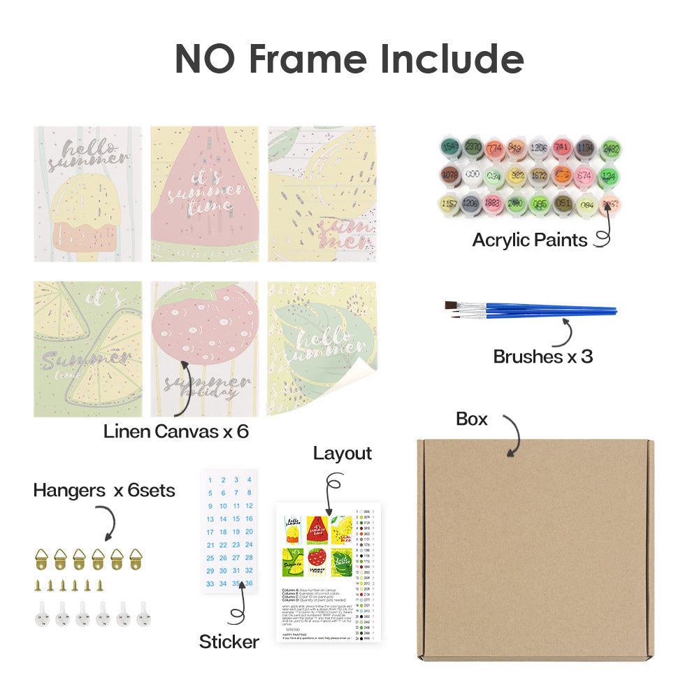 Letné ovocie (sada 6 kusov)