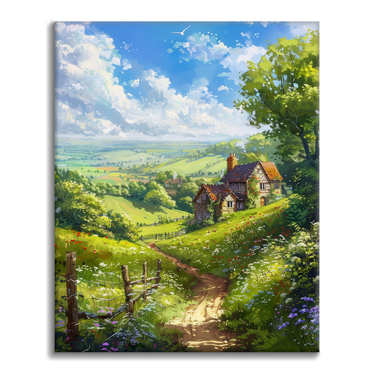 Maľovanie podľa čísel - Život na dedine