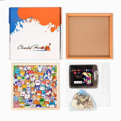 Zmiešané príšery - Drevená farebná skladačka