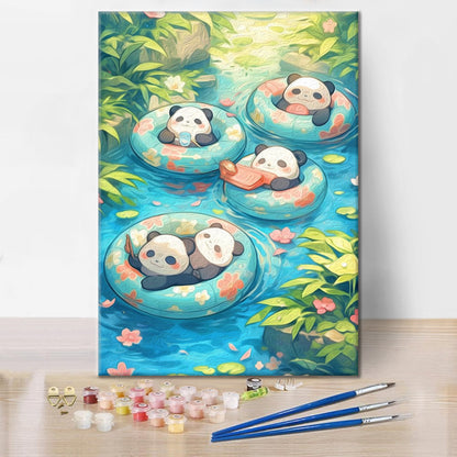 Maľovanie podľa čísel - Roztomilá panda