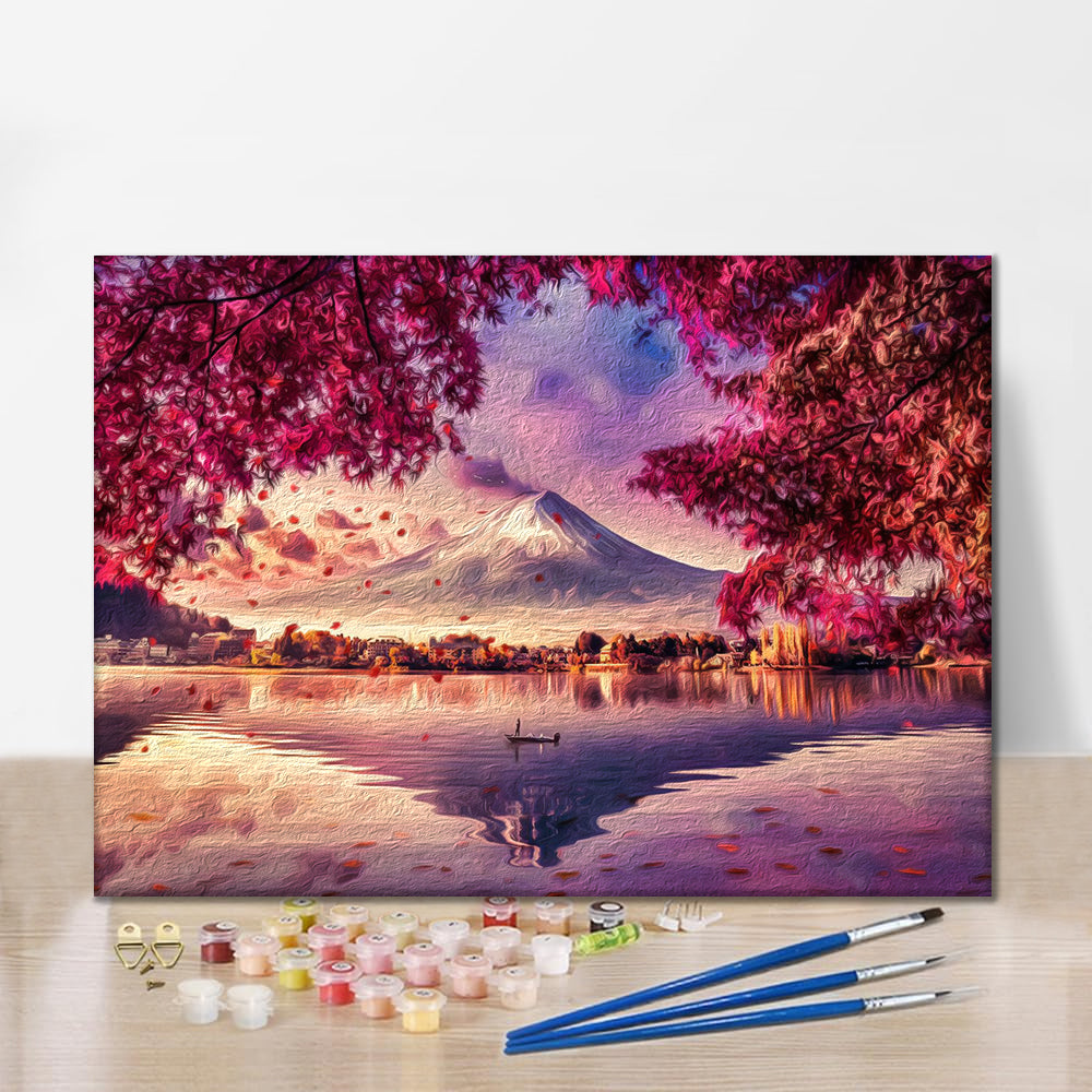 Maľovanie podľa čísel - Fuji Fugaku Japan Honshu