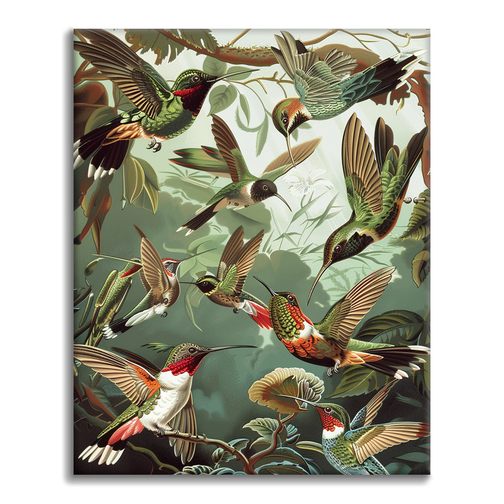 Maľovanie podľa čísel - Kolibrík Trochilidae