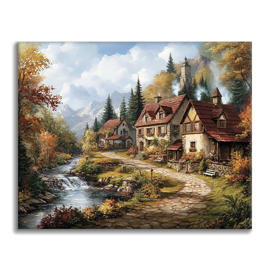 Maľovanie podľa čísel - Idylická dedina