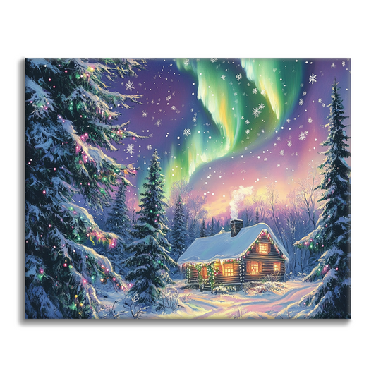 Maľovanie podľa čísel - Vianoce a Aurora