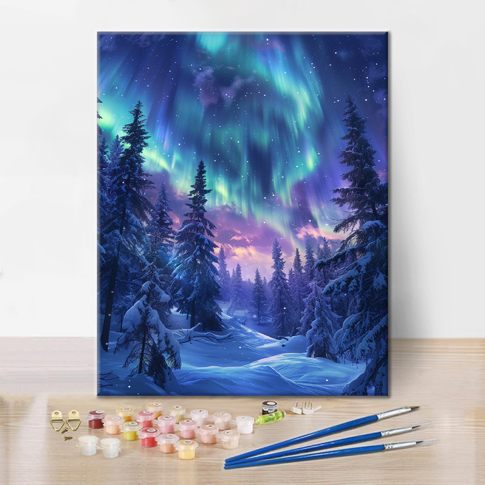 Maľovanie podľa čísel - Aurora Forest