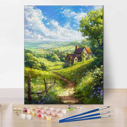 Maľovanie podľa čísel - Život na dedine