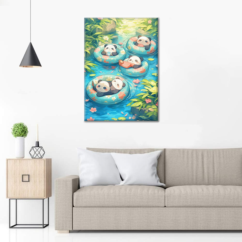 Maľovanie podľa čísel - Roztomilá panda