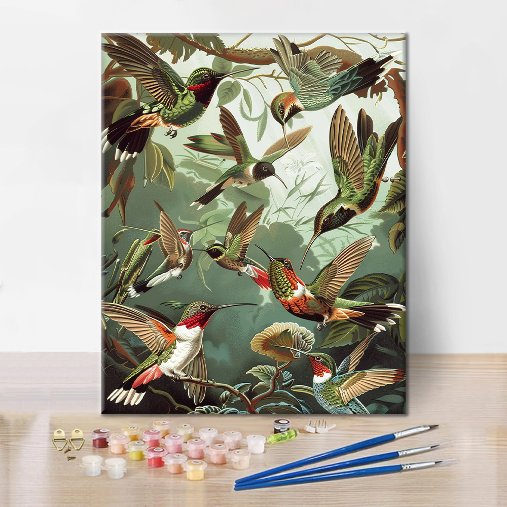Maľovanie podľa čísel - Kolibrík Trochilidae