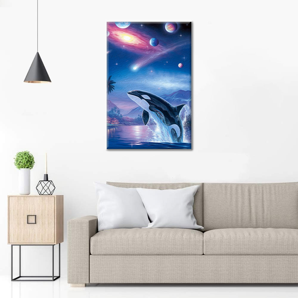Maľovanie podľa čísel - Planéta veľrýb Aurora