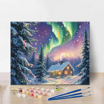 Maľovanie podľa čísel - Vianoce a Aurora