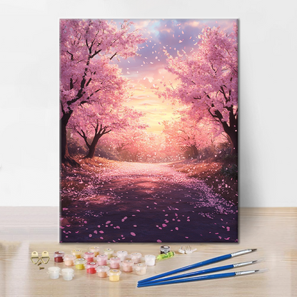 Maľovanie podľa čísel - Chodník Sakura
