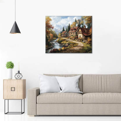Maľovanie podľa čísel - Idylická dedina