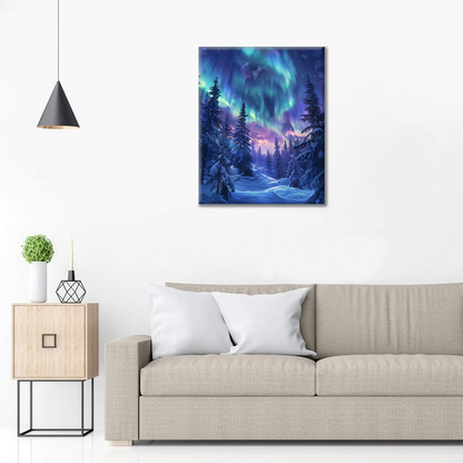 Maľovanie podľa čísel - Aurora Forest