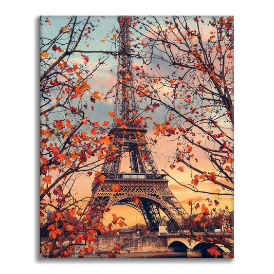 Maľovanie podľa čísel - Jesenné lístie v Paríži