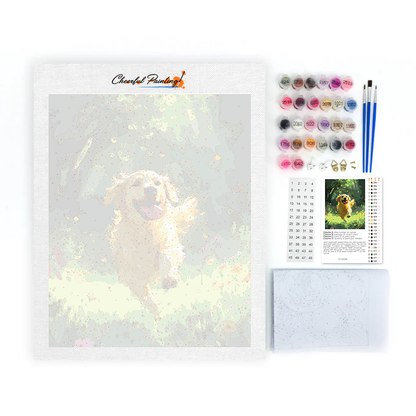 Maľovanie podľa čísel - Zlatý retriever