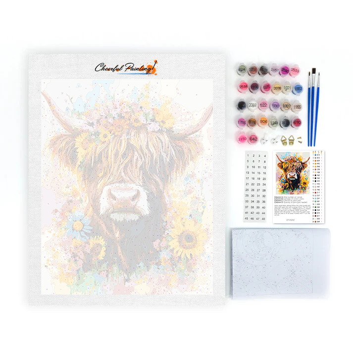 Maľovanie podľa čísel - Highlandský dobytok