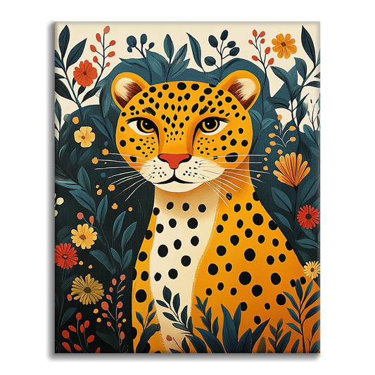 Maľovanie podľa čísel - Leopard v džungli