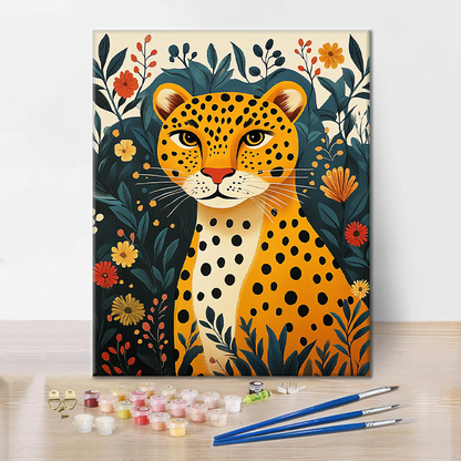 Maľovanie podľa čísel - Leopard v džungli