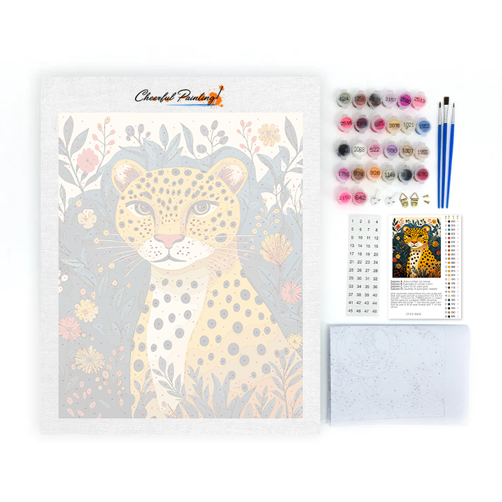 Maľovanie podľa čísel - Leopard v džungli