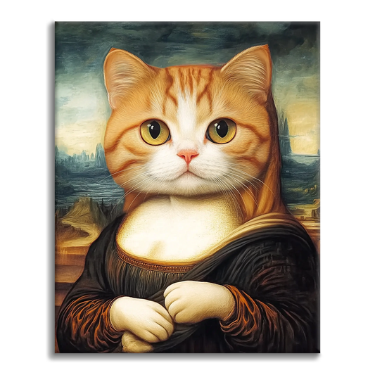 Maľovanie podľa čísel - Mačka Mona Lisa