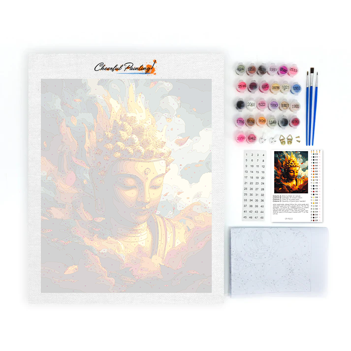Maľovanie podľa čísel - Zlatý Budha