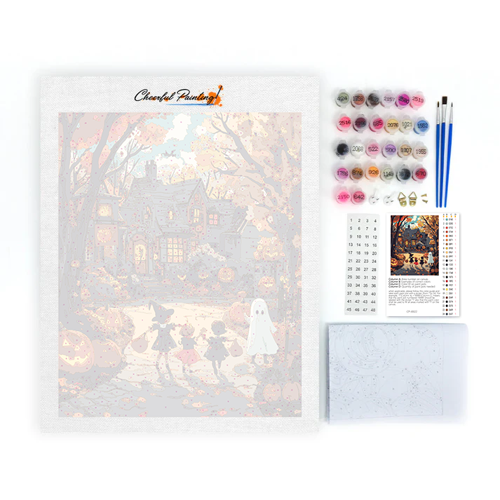 Maľovanie podľa čísel - Halloweenska radosť