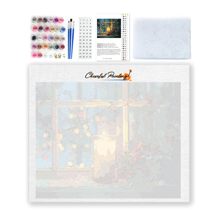 Vianočné svetlo sviečok – Maľovanie podľa čísiel