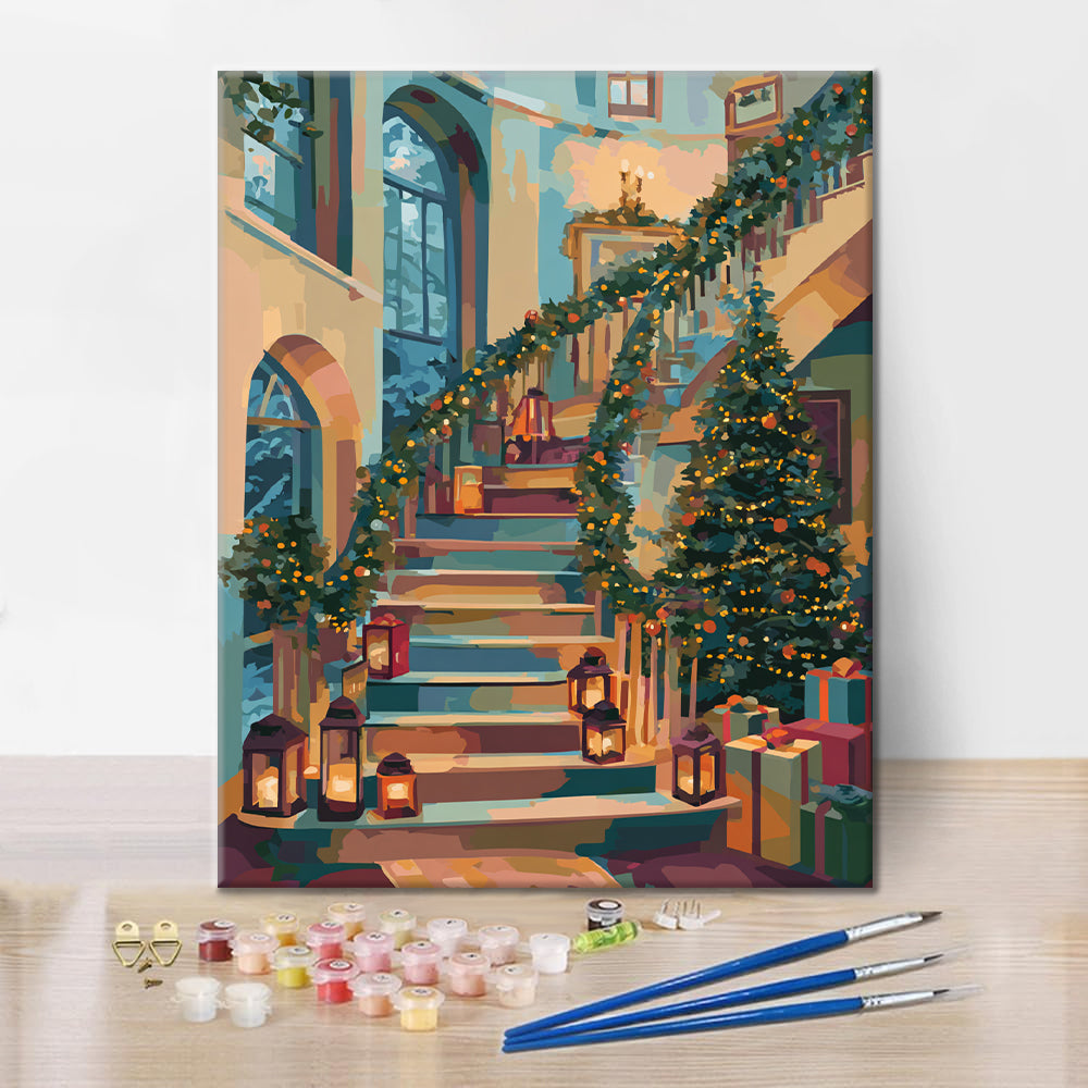 Vianočná chalúpka – Maľovanie podľa čísiel