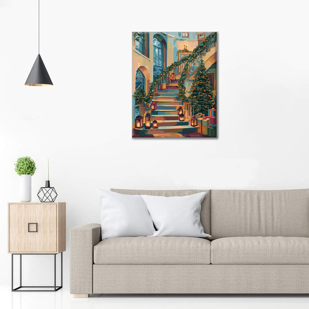 Vianočná chalúpka – Maľovanie podľa čísiel