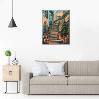 Vianočná chalúpka – Maľovanie podľa čísiel