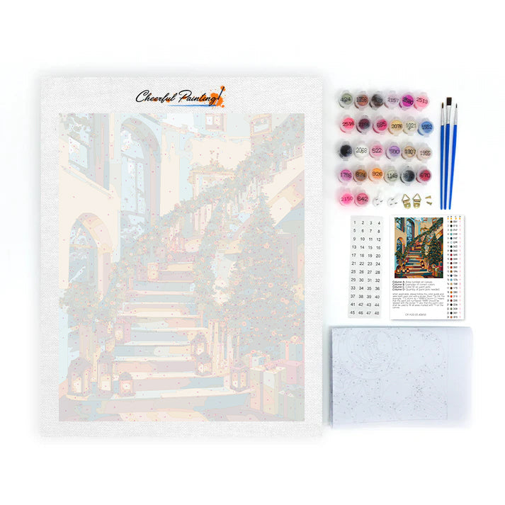 Vianočná chalúpka – Maľovanie podľa čísiel