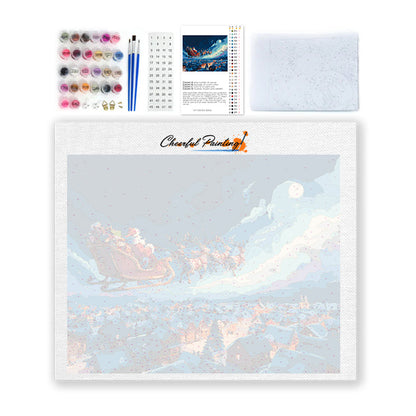 Polnočná jazda na saniach – Maľovanie podľa čísiel