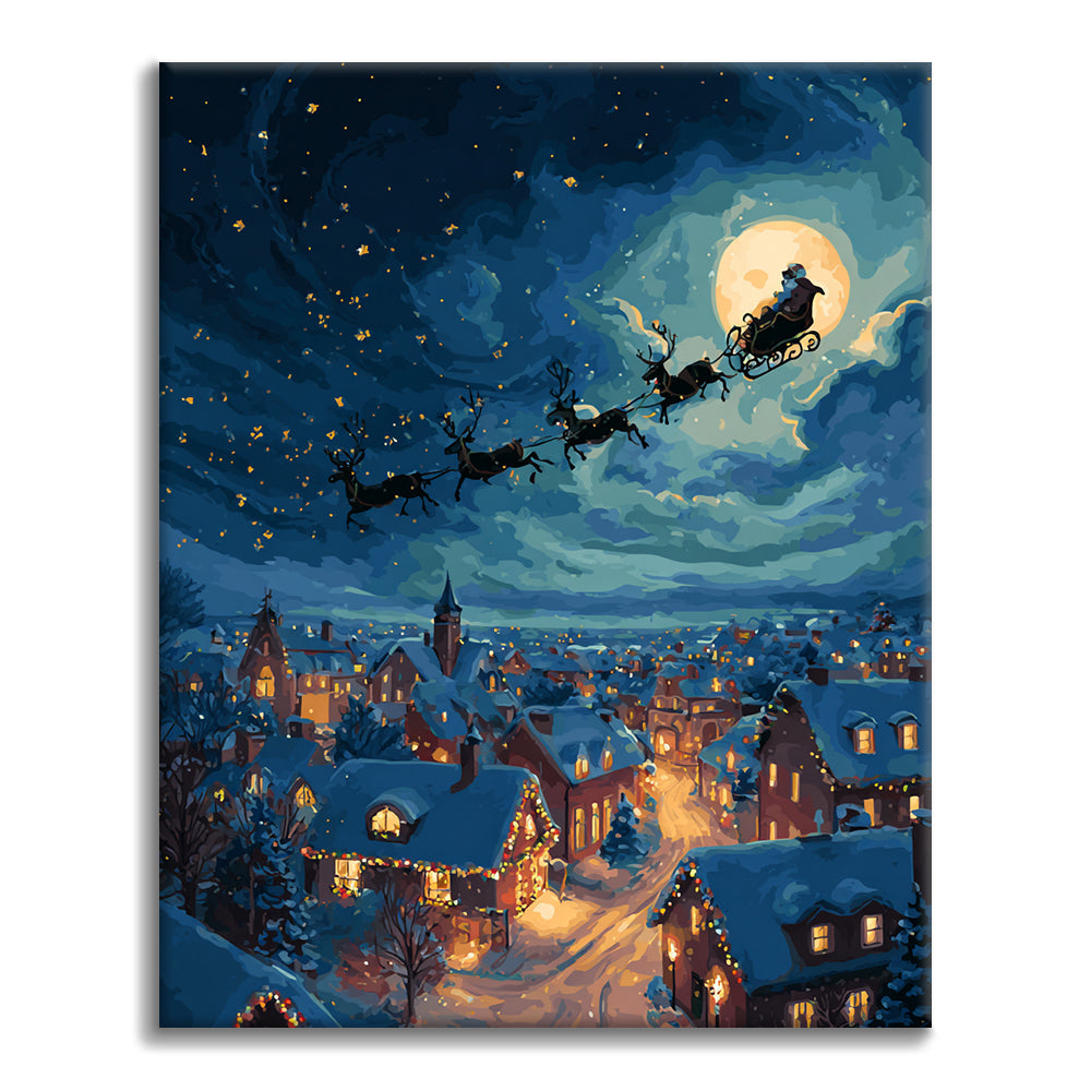 Santa rozdávajúci darčeky – Maľovanie podľa čísiel