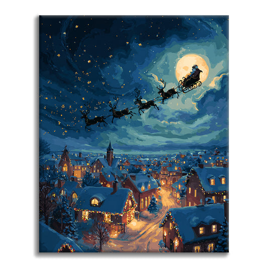 Santa rozdávajúci darčeky – Maľovanie podľa čísiel