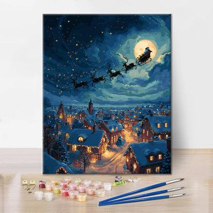 Santa rozdávajúci darčeky – Maľovanie podľa čísiel