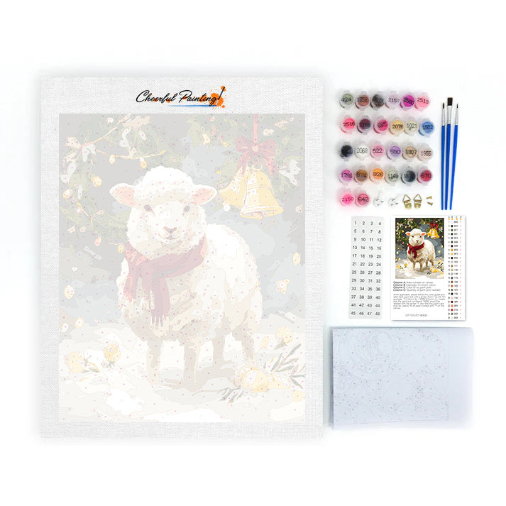 Zimné jahňa – Maľovanie podľa čísiel