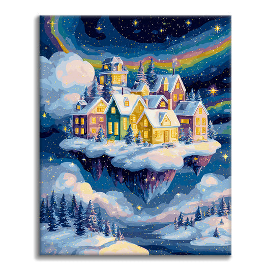 Zimné mestečko – Maľovanie podľa čísiel