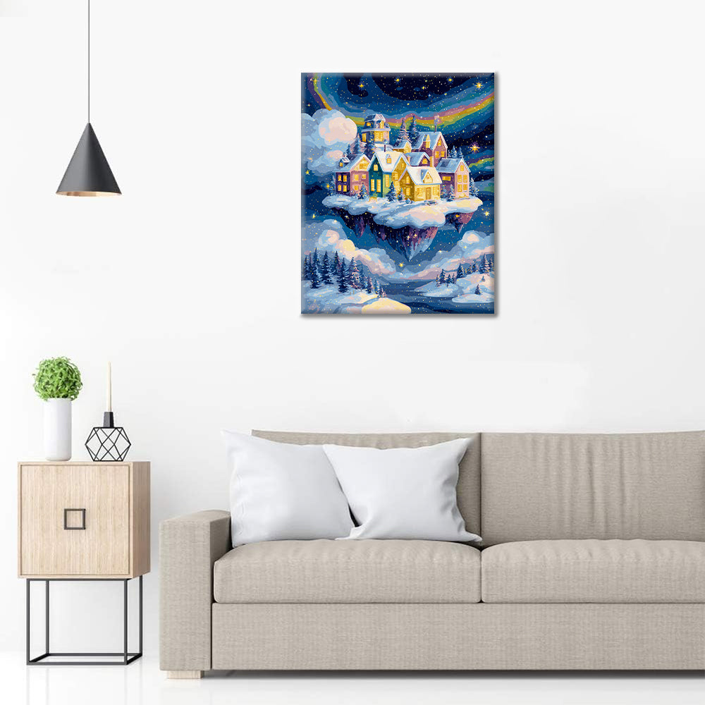 Zimné mestečko – Maľovanie podľa čísiel