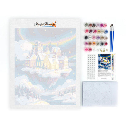 Zimné mestečko – Maľovanie podľa čísiel