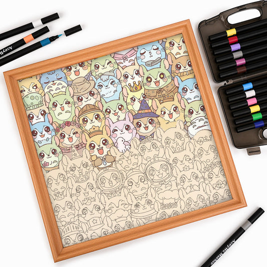 Činčila - Drevená farebná skladačka